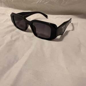 Prada PR 17WS Symbole Rectangle Sunglasses in Black